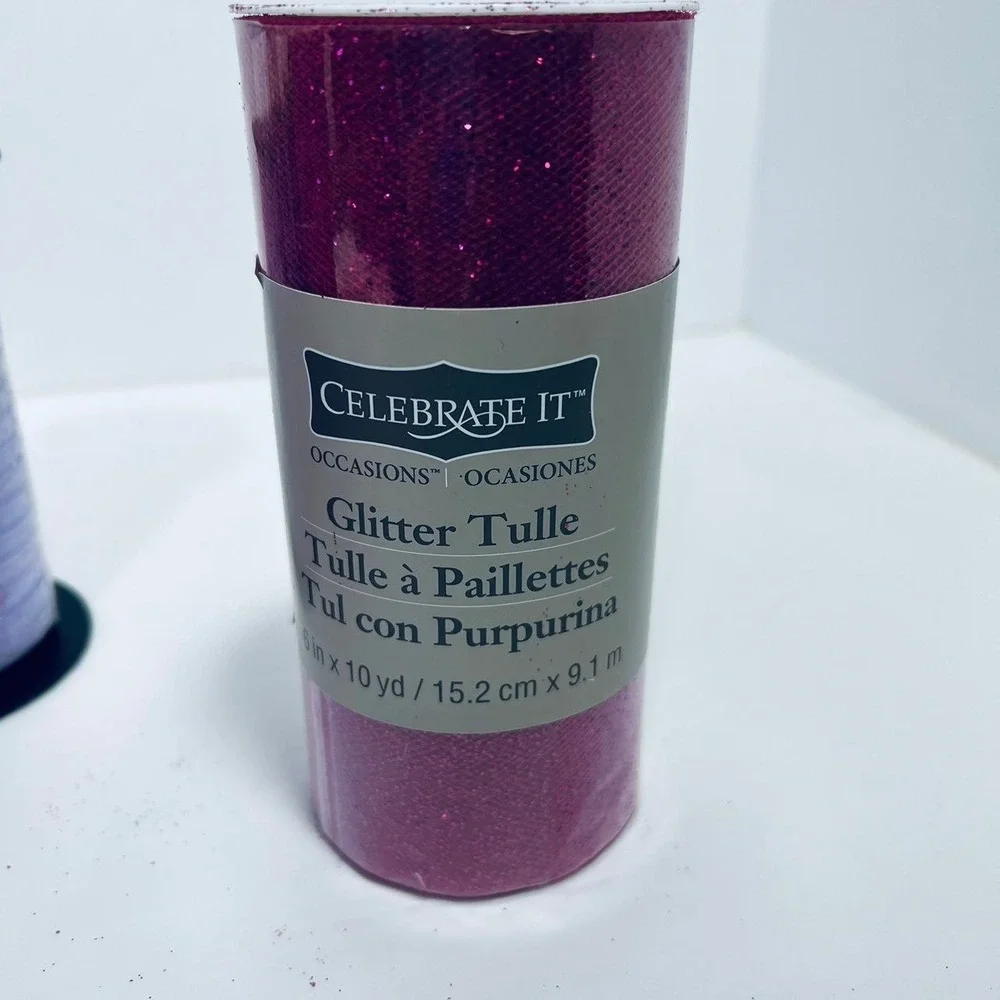 Bundle of Glitter Tule & Curling‎ Ribbon